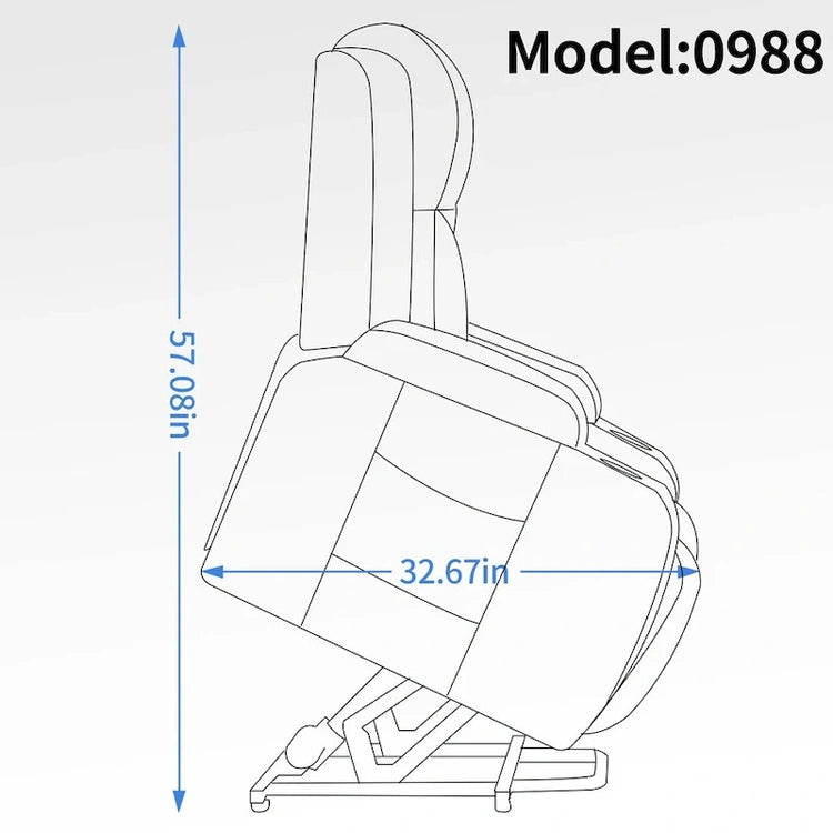 Lazy Boy Power Lift Recliner Chair, Modern Single Motor Massage Sofa Chair with Lumbar Heating, USB Charging Port, Cup Holders