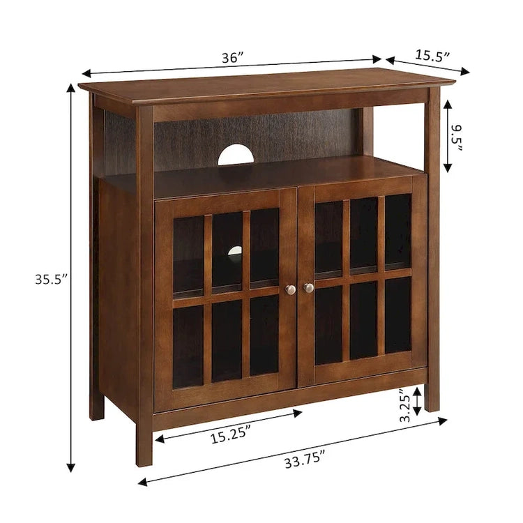 Convenience Concepts Big Sur Highboy 40 Inch TV Stand with Storage Cabinets