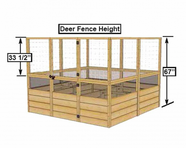 Deer Proof Cedar Complete Raised Garden Bed Kit 8 X 8 X 20'