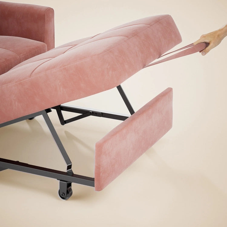 3-in-1 Adjustable Sleeper Sofa Bed, Pull Out Chair Sofa, Convertible Folding Bed for Living Room