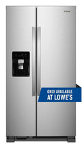 36-Inch Wide Side-by-Side Refrigerator - 24 Cu. Ft.. Stainless Steel