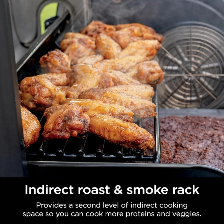 Ninja Flexflame, Grill and Smoker, Electric and Propane Grill, Roaster, BBQ Grill, 5-in-1 Cooking System, 3 Burner, Digital Control, Outdoor Cooking