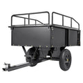 Heavy Duty Atv Trailer Steel Dump Cart, 750-Pound 15 Cubic Feet, Garden Utility Trailer with Removable Sides for Riding L