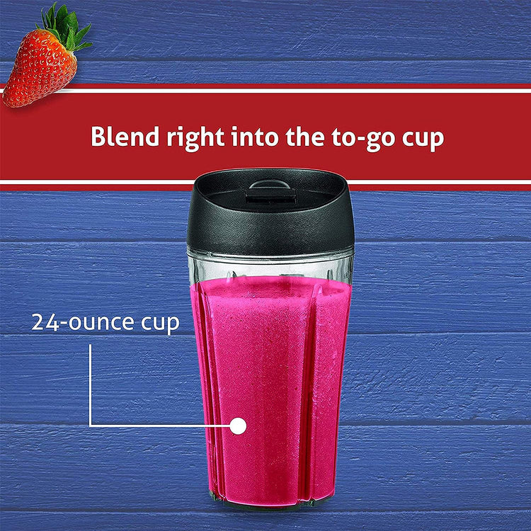 Oster Blender, Pro 1200 with Glass Jar, 24-Ounce Smoothie Cup, Brushed Nickel