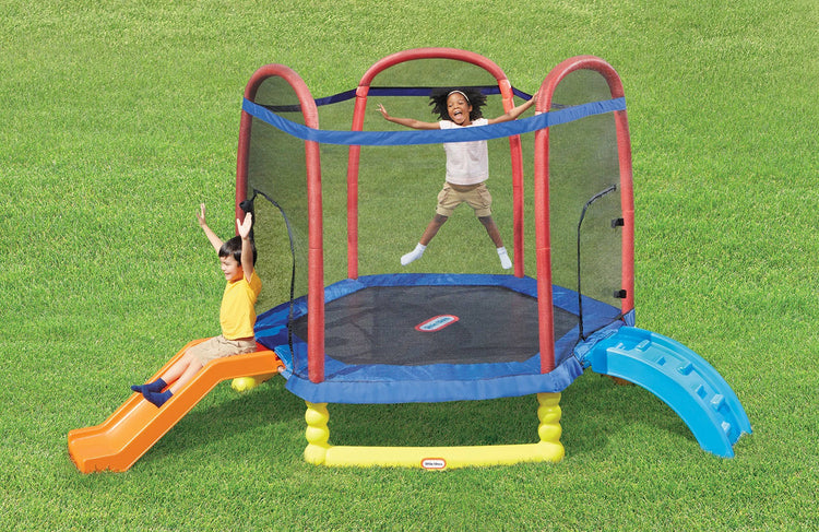 Little Tikes 7 & Climb & N Slide Trampoline with Enclosure