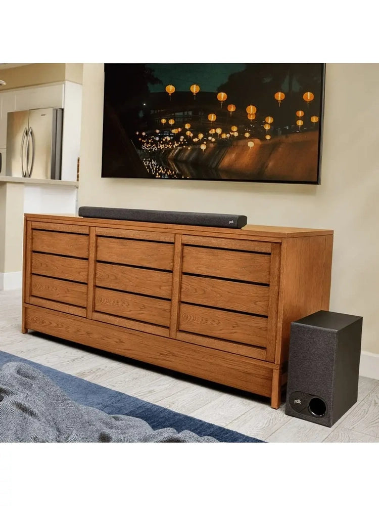 Polk Audio Signa S2 Low Profile TV Sound Bar, with 4K & HD Tvs, Wireless Subwoofer, Includes Hdmi & Optical Cables, Bluetooth Enabled, Black