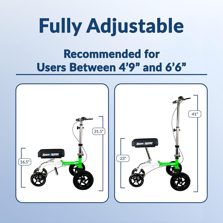 All Terrain Knee Scooter for Adults for Foot Surgery Heavy Duty Knee Walker for Broken Ankle Foot Injuries Recovery Leg Scooter Knee