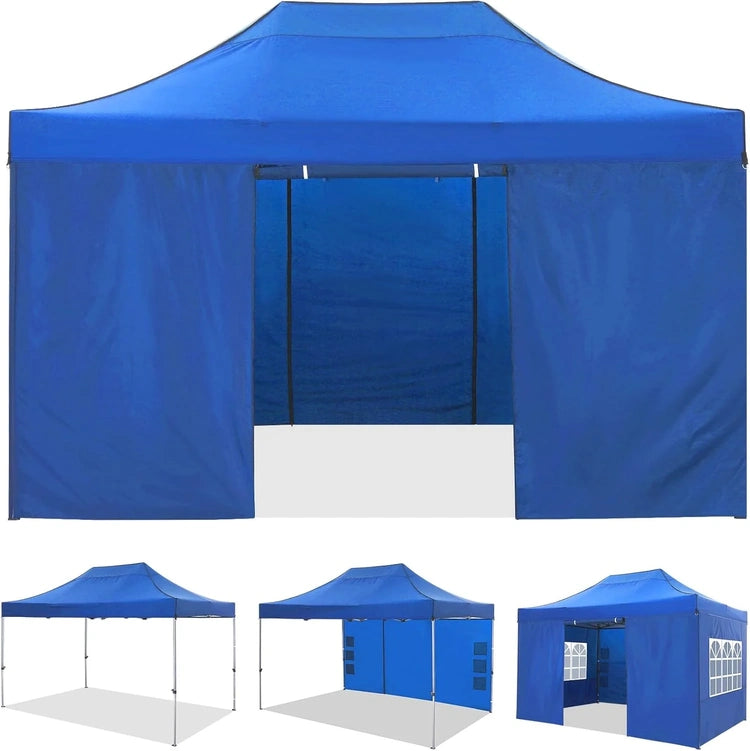 Cobizi 10x20 Heavy Duty Pop up Canopy Tent with 6 Sidewalls Easy up Commercial Outdoor Canopy Wedding Party Tents