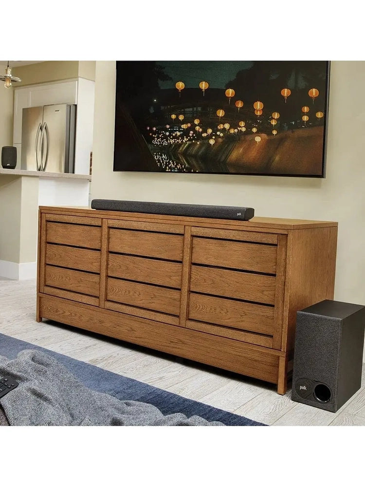 Polk Audio Signa S2 Low Profile TV Sound Bar, with 4K & HD Tvs, Wireless Subwoofer, Includes Hdmi & Optical Cables, Bluetooth Enabled, Black
