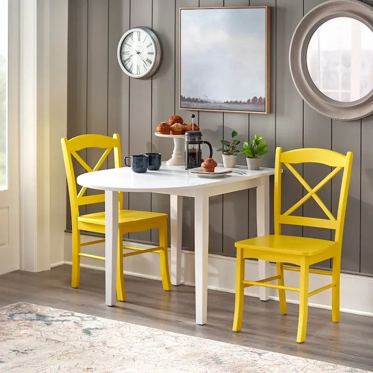 Simple Living Country Cottage Drop Leaf 3-Piece Dining Set