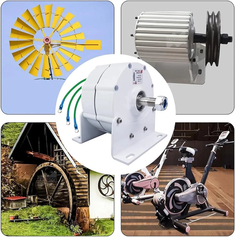 12000W Low RPM Permanent Magnet Generator 12V 24V 48V 120V 220V, Free Energy Gearless Permanent Magnet Generator Motor DIY