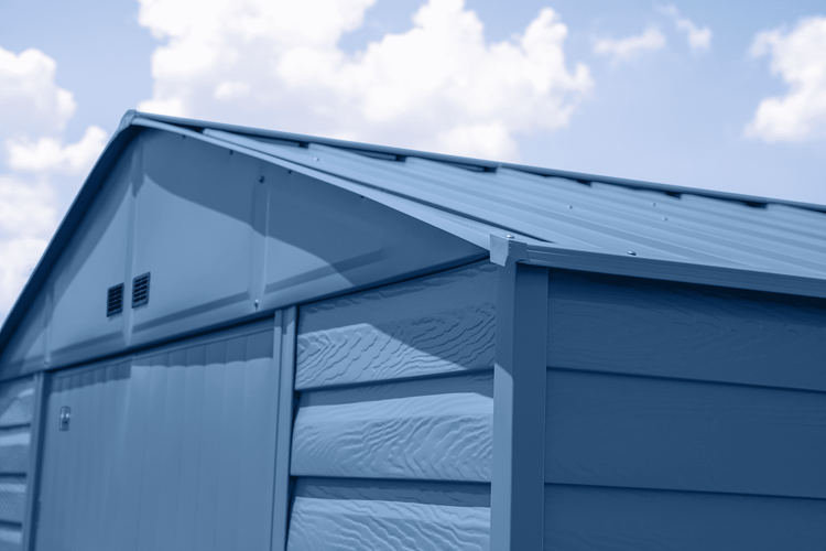 Select Steel Storage Shed, 10x14, Blue Grey