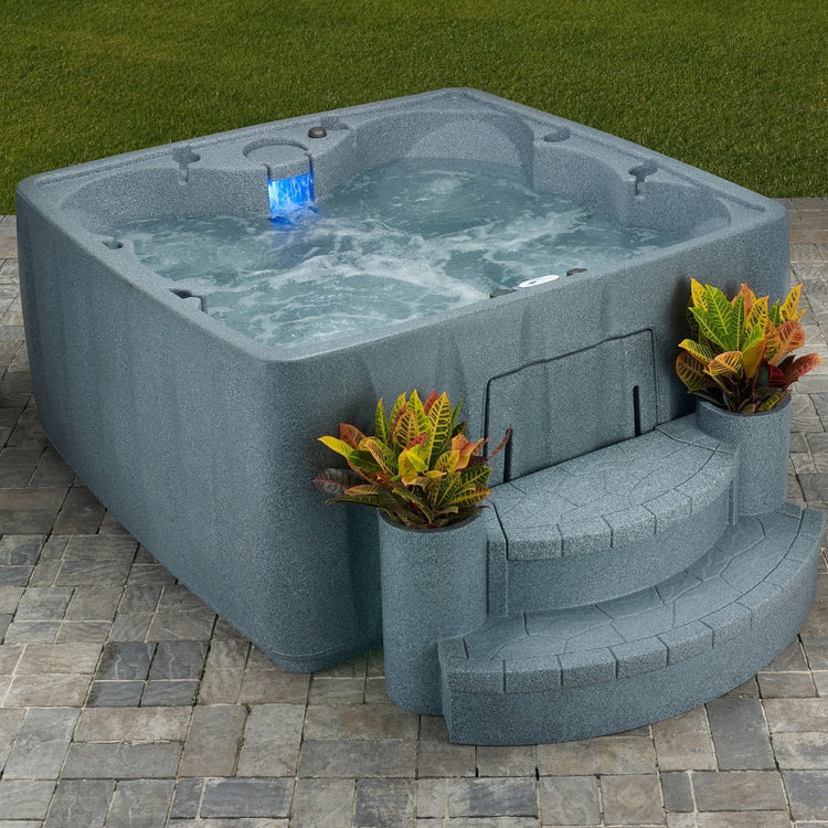 Aquarest Spas 6-Person Plug-and-Play Hot Tub - 29-Jet Square Design with Ozonator