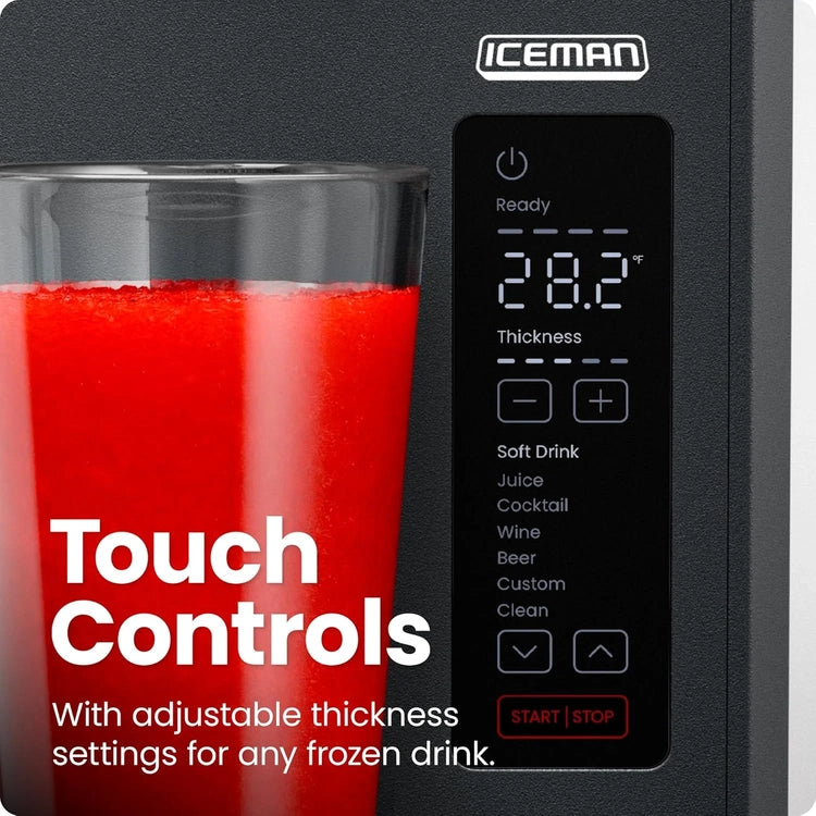 Iceman Slush-Ease Smoothie Maker, Frozen Drink Maker with 5 Presets + Custom Options, Easy Dispensing Wand for Making Frozen Margaritas
