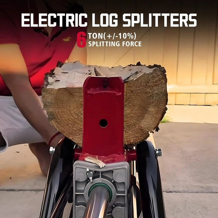 Powersmart Electric Log Splitter 7-Ton - Efficient Wood Splitter with 3500 Motor Speed, 15 Amp