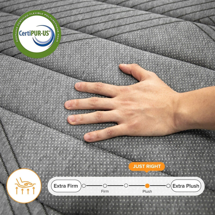 Swedrea Plush Hybrid Memory Foam 8/12 In.Cooling Breathable Mattress with Certipur-Us, Sgs and Oeko-Tex