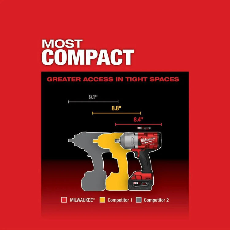 Milwaukee M18 Fuel High Torque 1/2 Impact Wrench with Friction Ring Kit 2767-22R