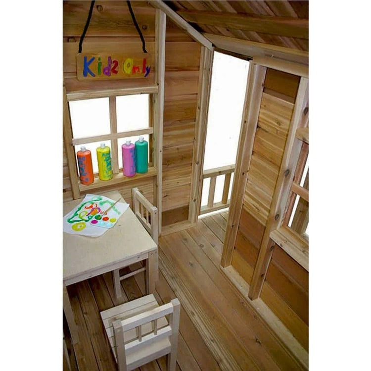 Outdoor Living Today Little Squirt 6 Ft. Cedar Playhouse with Windows and Dutch Door