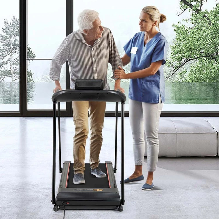 2.5 HP Walking Treadmill for Senior with Long Handrail, 300 Lbs Capacity, Recovery Fitness Exercise Machine for Home with Pulse Sensors