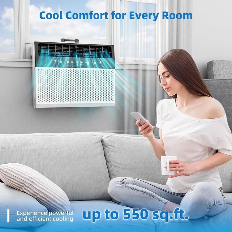Antarctic Star 12,000 BTU U-Shaped Window Air Conditioner Unit Cools up to 550 Sq.Ft. with 6 Modes 24H Timer, Window AC Units