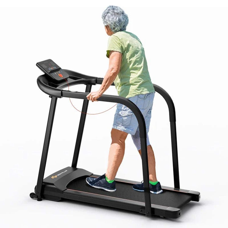 2.5 HP Walking Treadmill for Senior with Long Handrail, 300 Lbs Capacity, Recovery Fitness Exercise Machine for Home with Pulse Sensors