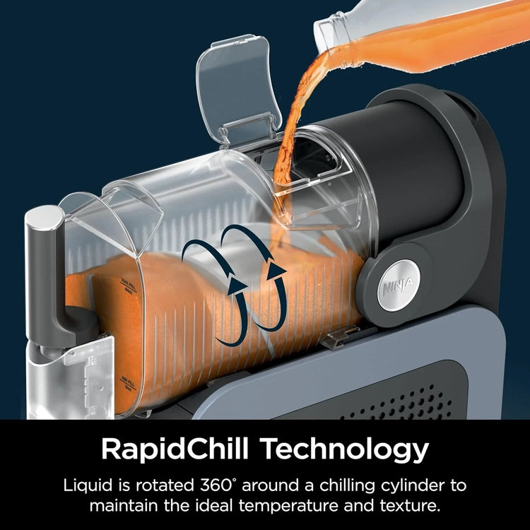 Slushi with Rapidchill Technology, 88 Oz. Frozen Drink & Slushie Machine, 5 Preset Programs, Margaritas, Frappés, and More, Accents, Black