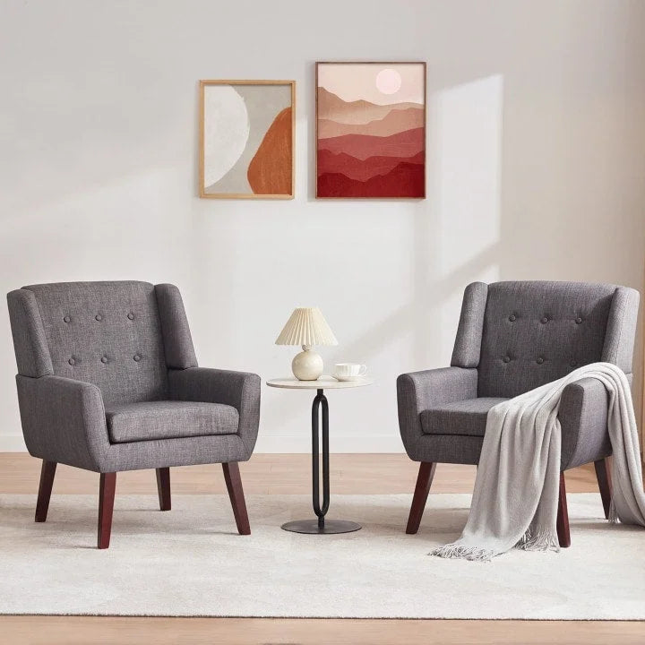 Huimo Set of 2 Modern Tufted Accent Chair