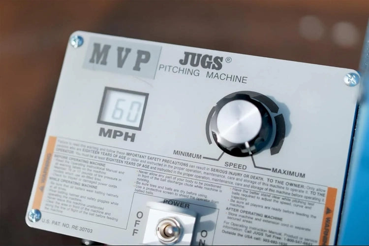 Jugs Mvp Combo Pitching Machine Adjustable up to 60 MPH, for Baseball & Softball, Ideal for Pitching-Machine Leagues