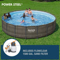 Bestway Power Steel 18-Ft X 48-in Round Above-Ground Pool Set