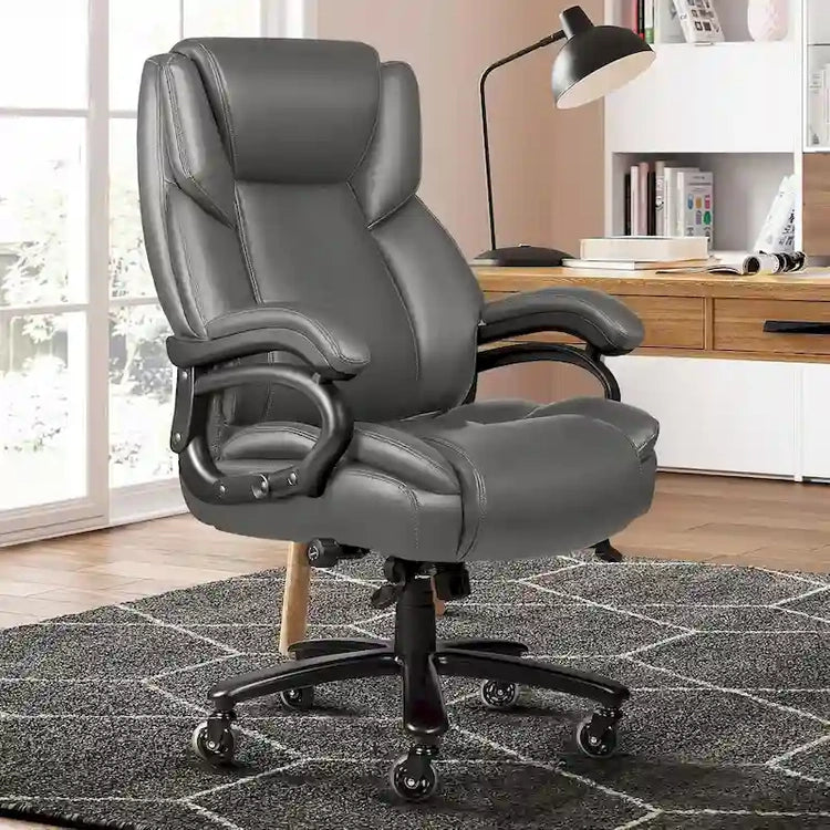 Bossin Big and Tall Executive Office Chair,500LBS Adjustable Lumbar Support Ergonomic Chair with High Back Pu Leather Computer