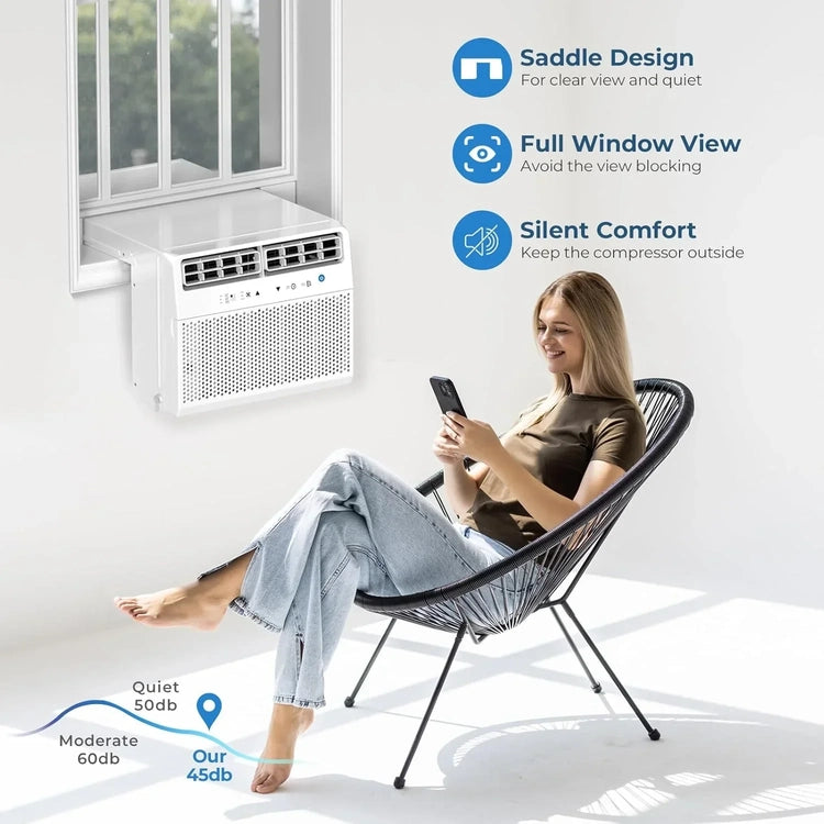 Antarctic Star U-Shaped Air Conditioner Window 12000BTU Window Air Conditioner Cools