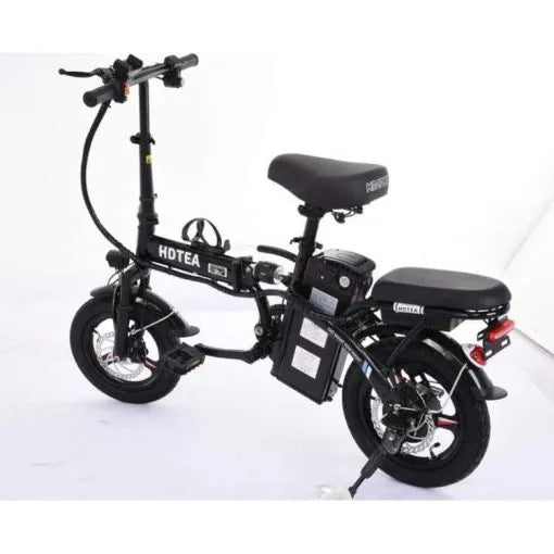 Folding Electric Bike, 250W Electric Bike Suitable for Adults and Teenagers Removable Battery Fat Tire Electric Bike Beach Snow Bicycle, (Black)