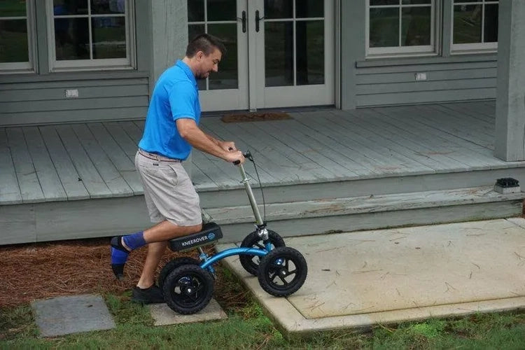 New Kneerover Quad All Terrain Knee Walker in Metallic Blue
