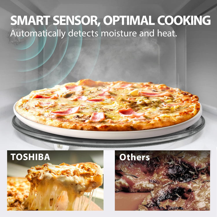 Toshiba 4-in-1 Ml-EC42P(SS) Countertop Microwave Oven, Smart Sensor, Convection, Air Fryer Combo, Mute Function, Position Memory 13.6" Turntable