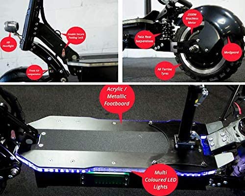 Maxx 60MPH Ultra High Speed Electric Scooter for Adults Foldable, 5000W Power Dual Motor, 60V/38.5Ah Battery, 83 Miles Range, Grade 30