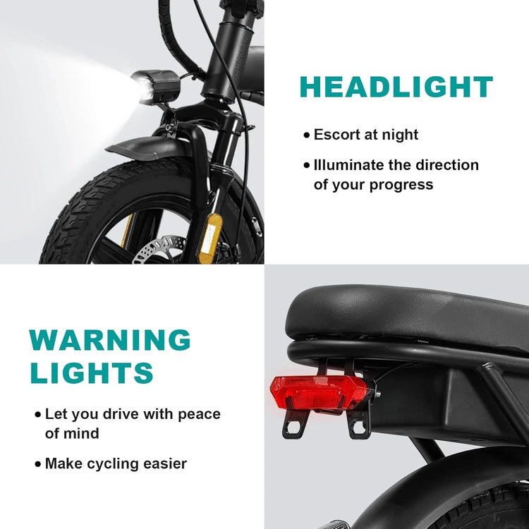 Electric Bike for Adults Teens Folding E-Bike Commuter City Foldable E-Bike Motor 48V 24MPH