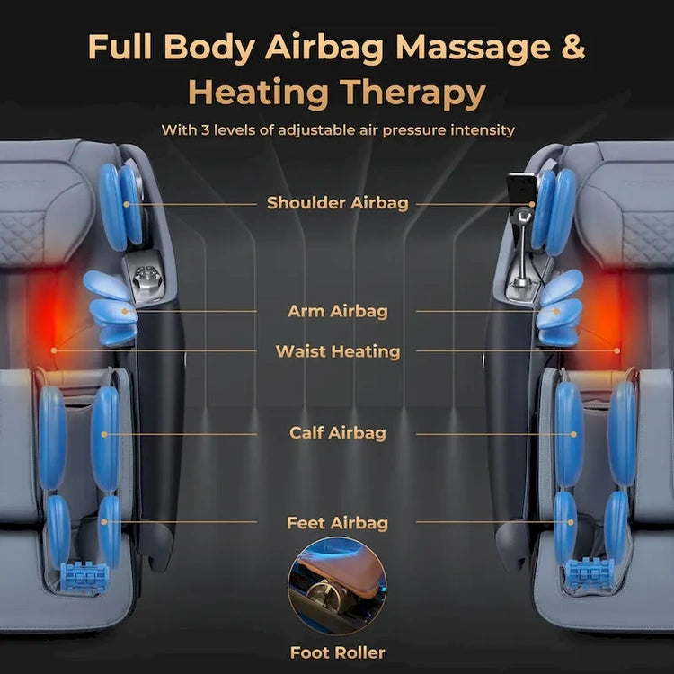 Costway Zero Gravity Sl Track Full Body Massage Chair with Waist