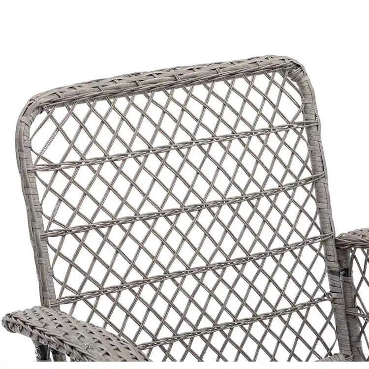 3 Pieces Outdoor Swivel Rocker Patio Chairs, 360 Degree Rocking Patio Conversation Set
