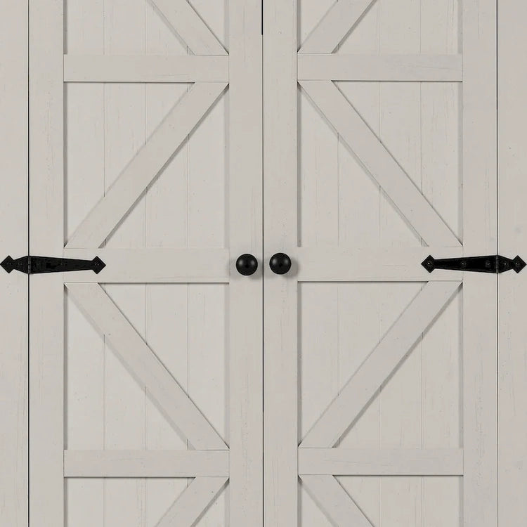 64 Farmhouse Tall Kitchen Pantry Storage Cabinet with 2 Drawers & Doors