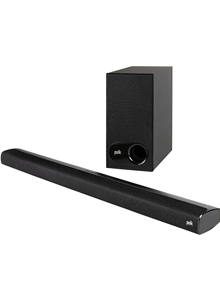 Polk Audio Signa S2 Low Profile TV Sound Bar, with 4K & HD Tvs, Wireless Subwoofer, Includes Hdmi & Optical Cables, Bluetooth Enabled, Black