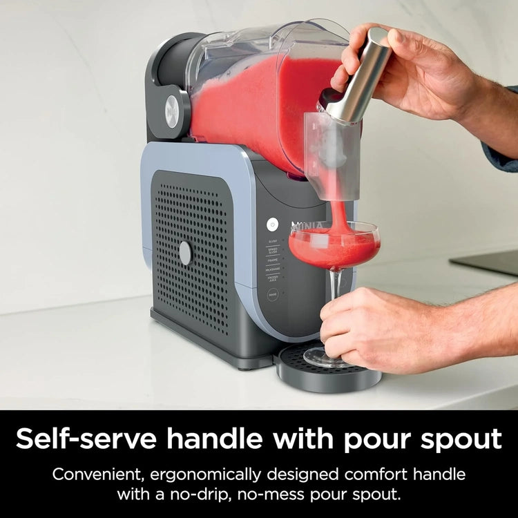 Slushi with Rapidchill Technology, 88 Oz. Frozen Drink & Slushie Machine, 5 Preset Programs, Margaritas, Frappés, and More, Accents, Black