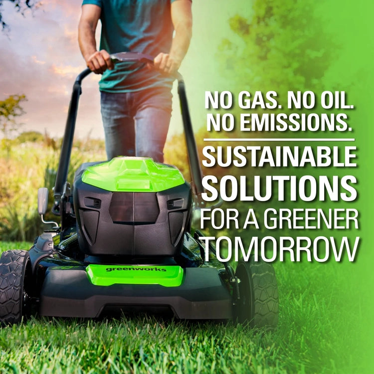 80V Cordless 21'' Self-Propelled Brushless Lawn Mower, Greenworks