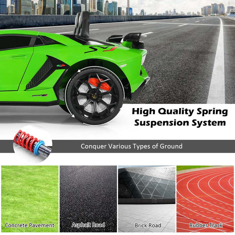 Licensed Lamborghini Svj Kids Ride-on Car, 12V Battery Powered Sports Car Toy with Trunk & Remote