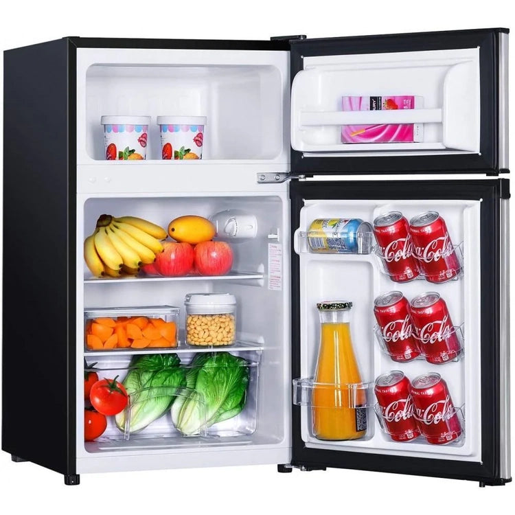 Mini Fridge with Freezer, 3.1 Cu. Ft. Small Refrigerator, Compact Refrigerator with LED Light