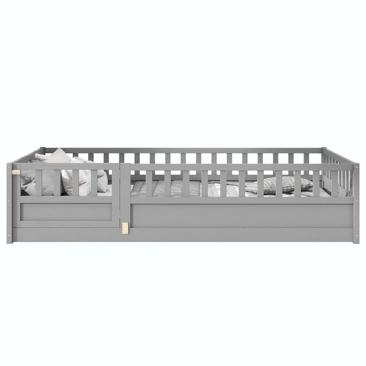 Montessori Wooden Children'S Floor Bed with Support Slat