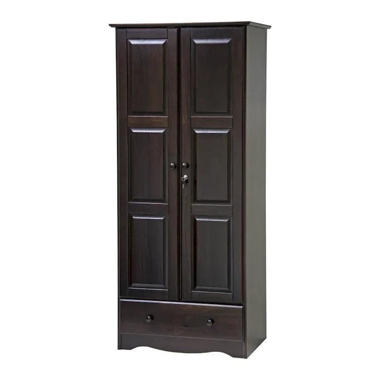Palace Imports 100% Solid Wood Flexible Wardrobe Armoire with Metal or Wooden Knobs