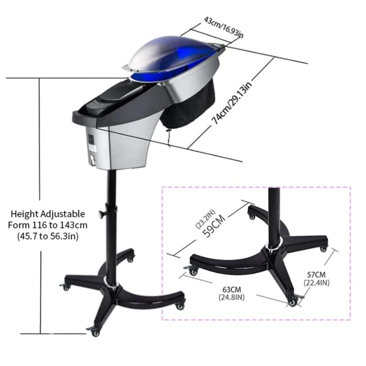 Hair Salon Professional O3 Ozone Micro Mist Steamer Accelerator Color Processor Hair Care