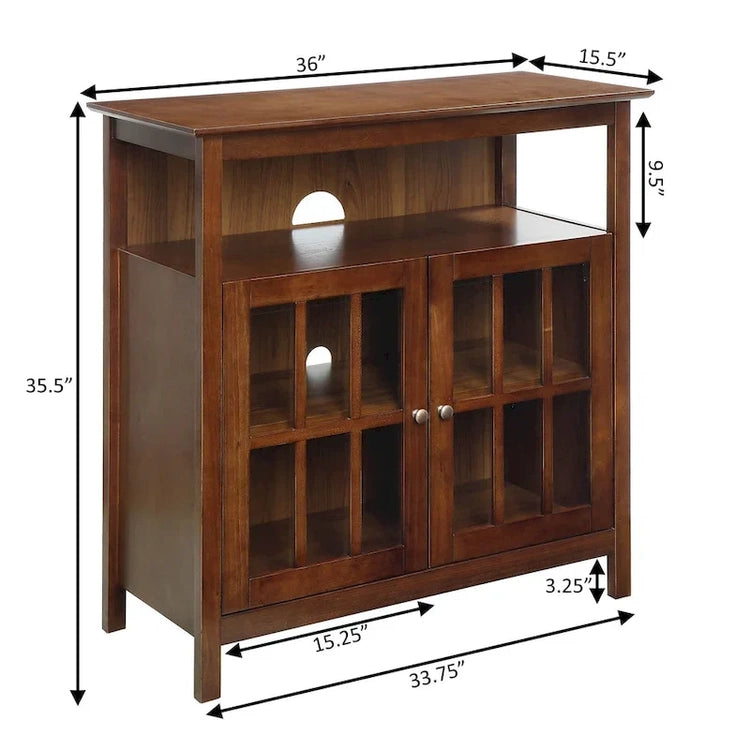 Convenience Concepts Big Sur Highboy 40 Inch TV Stand with Storage Cabinets