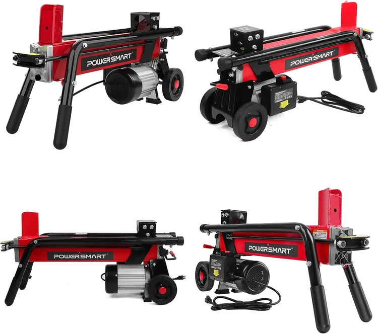 Powersmart Electric Log Splitter 7-Ton - Efficient Wood Splitter with 3500 Motor Speed, 15 Amp