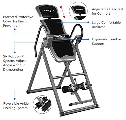 Health and Fitness ITX9600 Heavy Duty Inversion Table, Standard Ankle Holding System